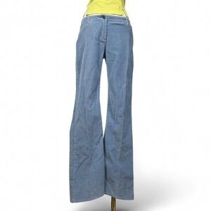 Vintage Guess Y2K Baby Blue Corduroy Low Rise Flare Jeans 28"